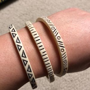 Tribal bangle bracelets, Lucky Brand